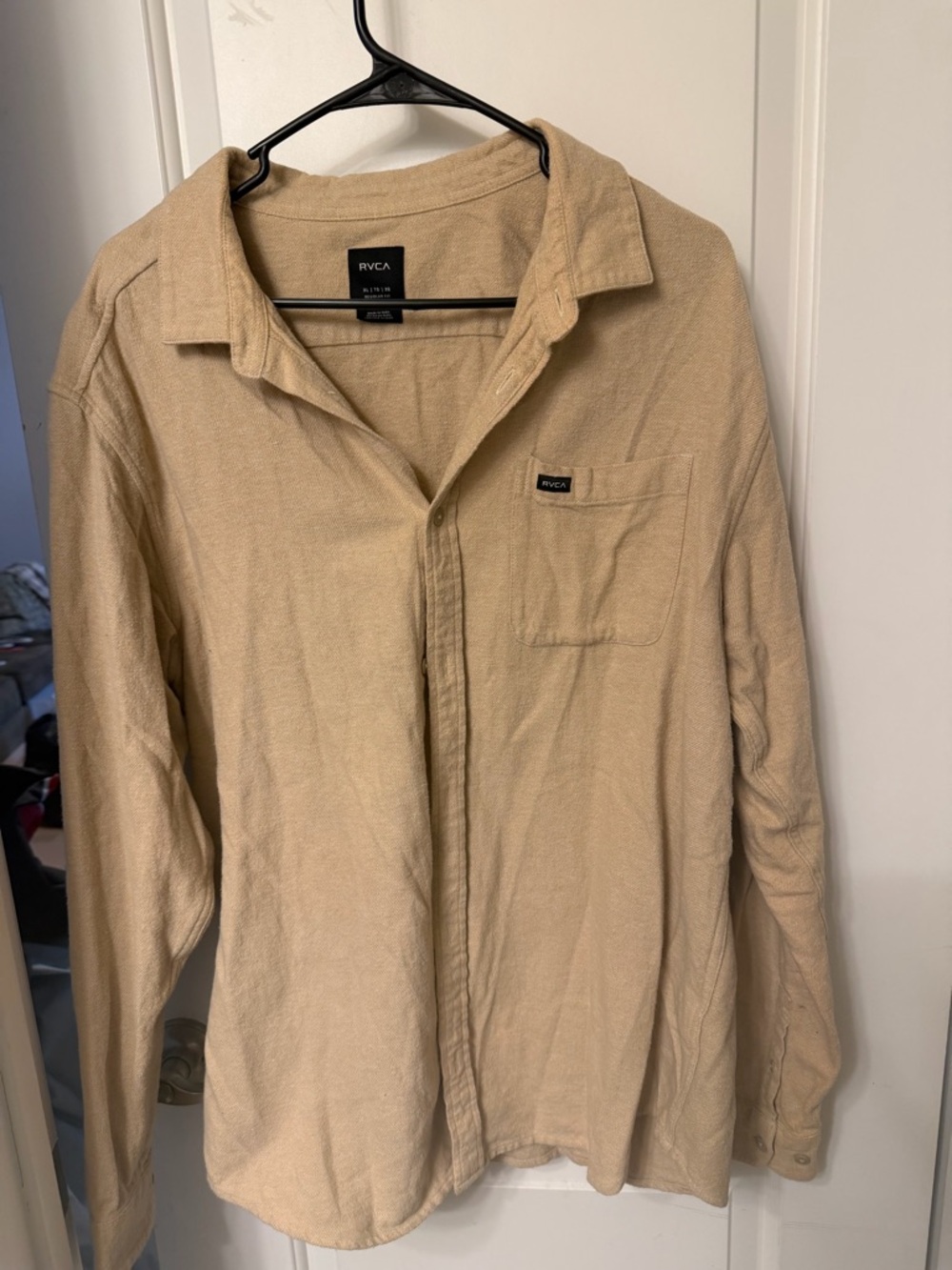 RVCA Men's Beige Tan Lightweight Shirt Jacket